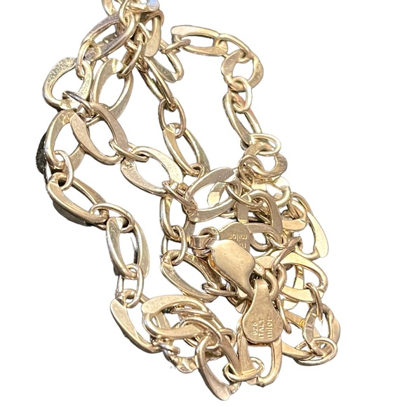 Sterling silver 925 MiLOR Italy fancy chain link necklace - Picture 3 of 7